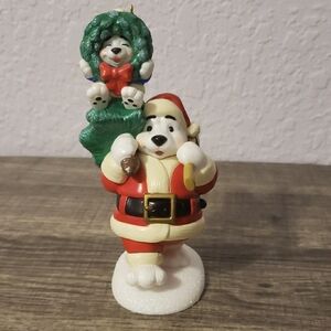 Polar Bear Santa Ornament With Sound - Hallmark Keepsake